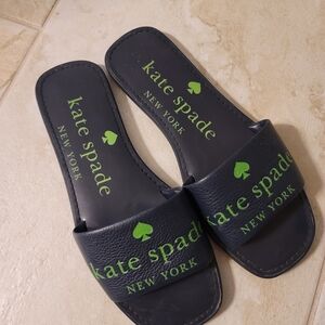 kate spade Navy Slide Sandals
